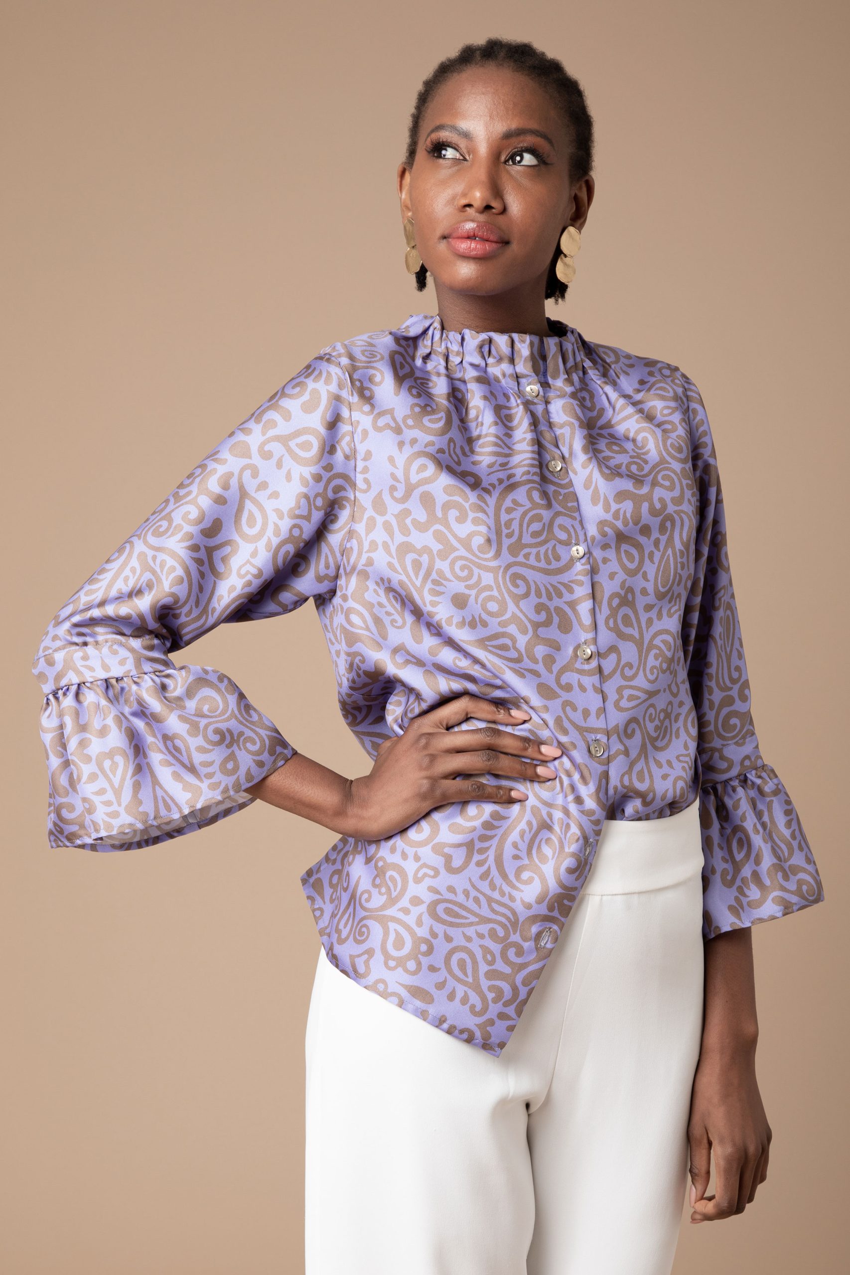 Julia Blouse in Lavander Casablanca