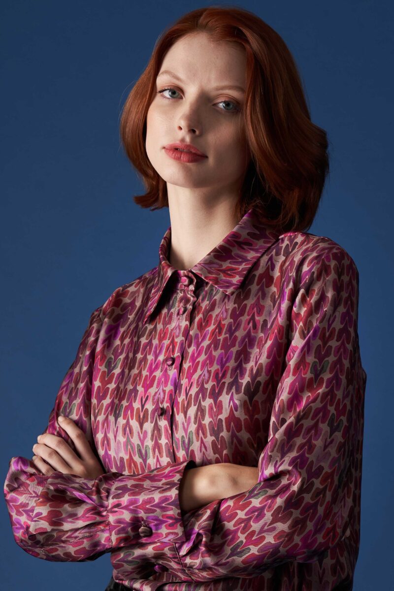 Nina Shirt in Fuschia Frecce