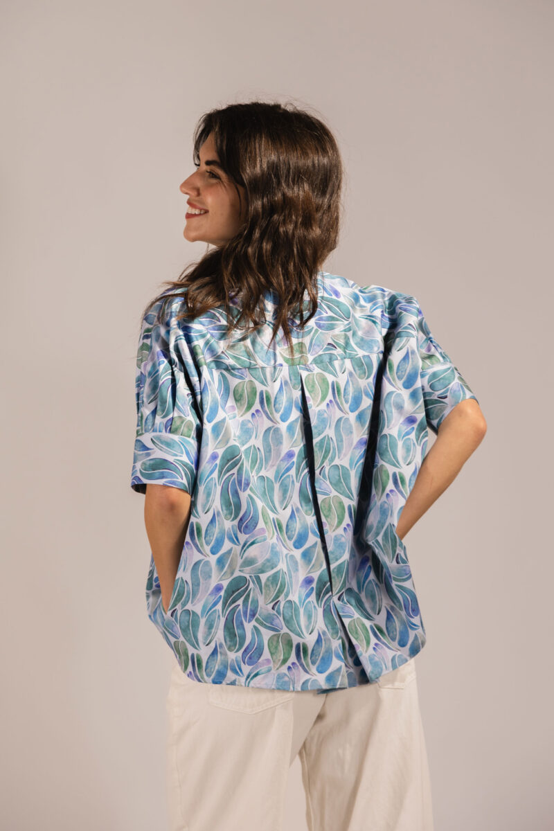 Lola Shirt in Cornflower Foglia