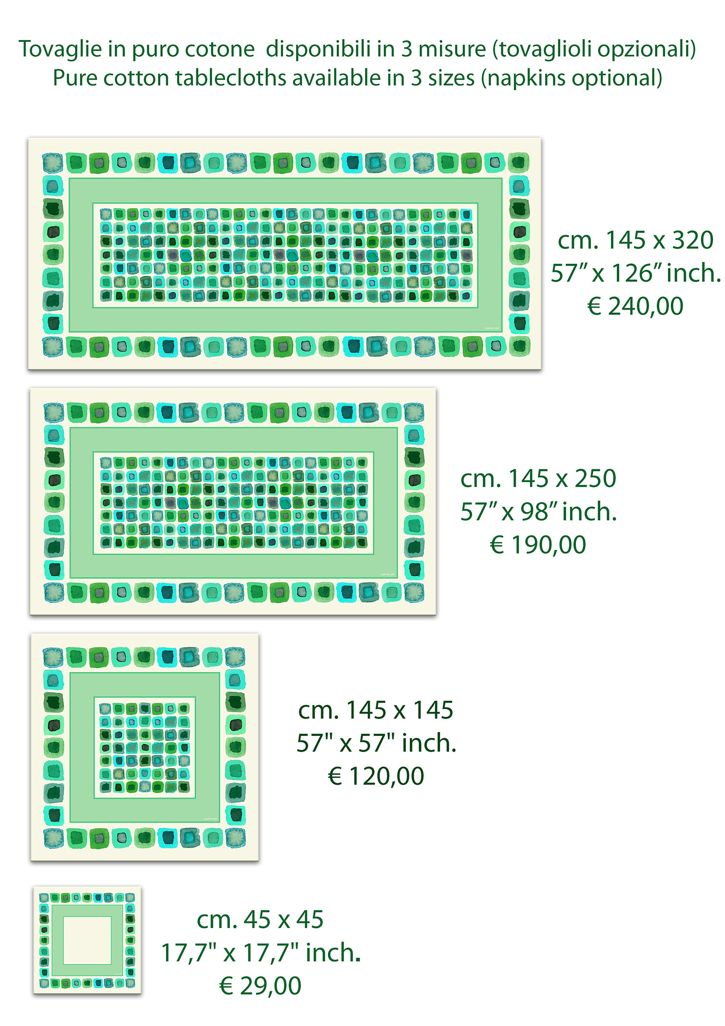 Tablecloth Mosaico Green - immagine 2